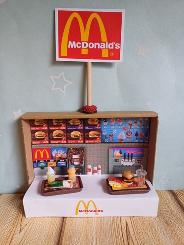 Miniature fast food set - miniature,
