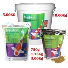 POND FISH FOOD MEDIKOI WHEATGERM GARLIC 3mm 6mm PELLET  KOI STURGEON NT LABS