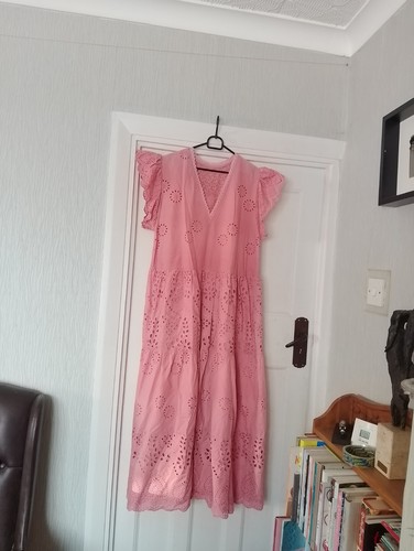 Warehouse dusky pink broderie - pink,