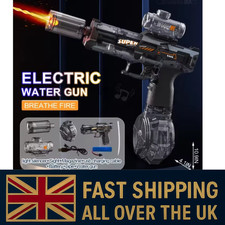 Electric Water Gun Squirt Pistol LED Muzzle Flash 8-10m Party Kids Adult Toys