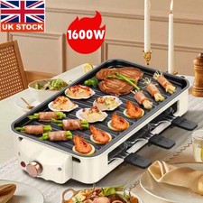Electric Barbecue Grill Hot Plate Smokeless Indoor BBQ Griddle Table Top 