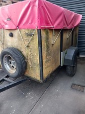 Box Trailer  5x3x4 Cover Spear Wheel Lights Inside 