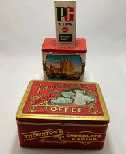 Thorntons Toffee 2002  PG Tips 1969 Tea Biscuit Vintage Sweet Collector Tins