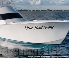 2 x Custom Boat Name Stickers Decals 350mm  Add your own text