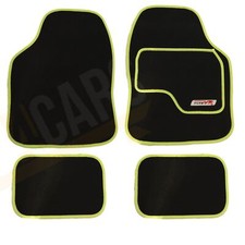Carpet Floor Mats w Green Trim
