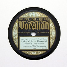 LOU GOLD & HIS ORCHESTRA "Swingin' In A Hammock" Aussie VOCALION 686 [78 RPM]