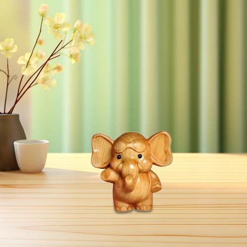 Wooden elephant figurine wood - wooden,