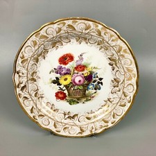 A Herculaneum Pottery, Liverpool floral-painted plate c.1805-10