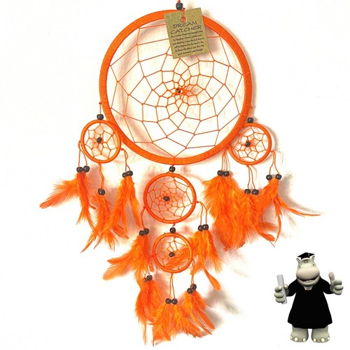 Large orange dream catcher - orange,