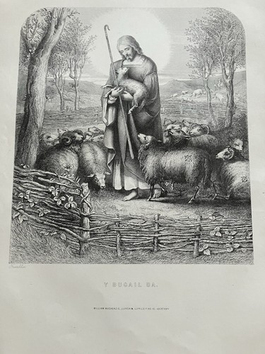 1870s welsh bible engraving - 1870s,