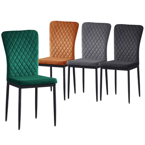 6pcs velvet dining chairs - 4/6pcs,