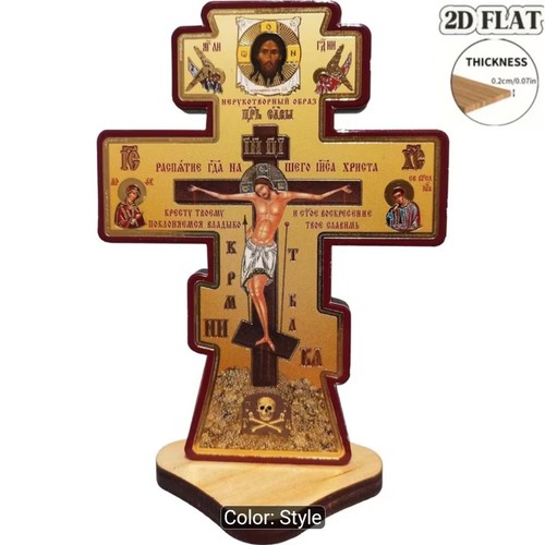 Wood cross orthodox for table - for,