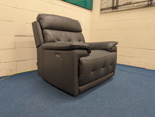 Brescia grey leather power - leather,