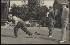 GB. Unused Real Photo Postcard Lawn Bowls - Mens Match in Play Undated