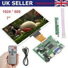 7 Inch TFT LCD Monitor Screen Driver Board Remote HDMI VGA 2AV For Raspberry Pi3