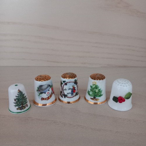 Vintage christmas thimbles - christmas, x
