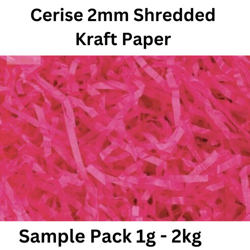 Cerise coloured shredded kraft - coloured,