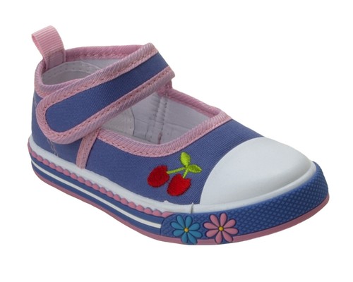 Girls purple canvas pumps - purple, kids