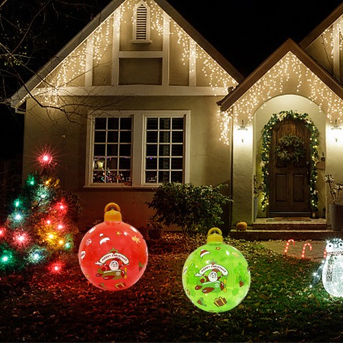 Red solar inflatable christmas - red,