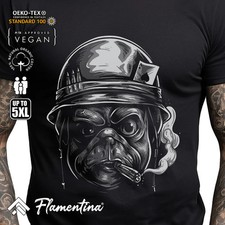Pug Dog Soldier Mens Tshirt