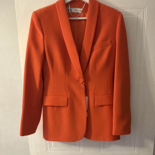 Zara women orange crepe - zara,