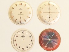 4 x new old stock Newmark mens watch dials.  Parts
