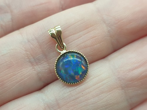 9ct yellow gold opal triplet - 9ct,