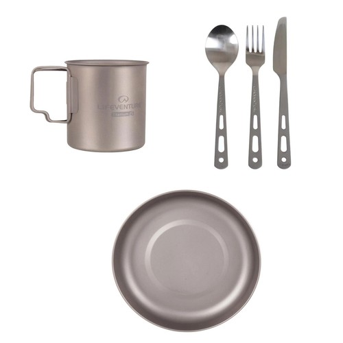 Titanium camping plate mug - camping,
