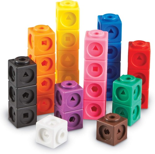 Colorful linking cubes set - colorful,