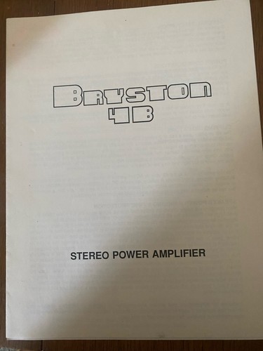 Bryston manual original - 4b,