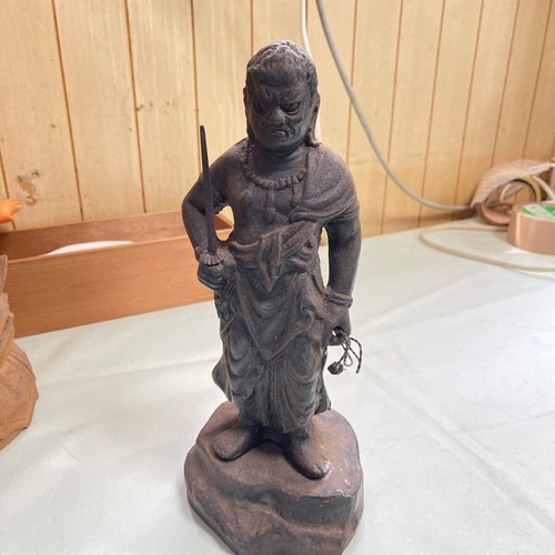 Antique japanese iron fudo - antique,