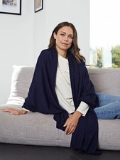 CASHMERE NAVY SCARF Thick