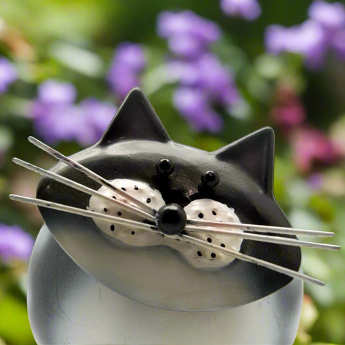 Metal cat ornament garden - metal,