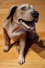 Vintage Staffie Dog Ceramic Sculpture Hand Made Italy