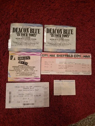 Deacon blue concert tickets - blue, x