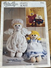 Peter Pan Rag Dolls Knitting Pattern Double Knit Soft Toys Humpty Pattern P737