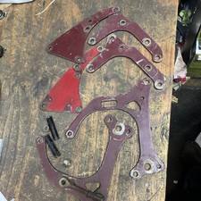 Bsa GoldStar Engine Plates With Spacers, Pos B31 B33 Swinging Arm Models ￼￼￼