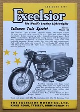 EXCELSIOR MOTORCYCLES ABRIDGED