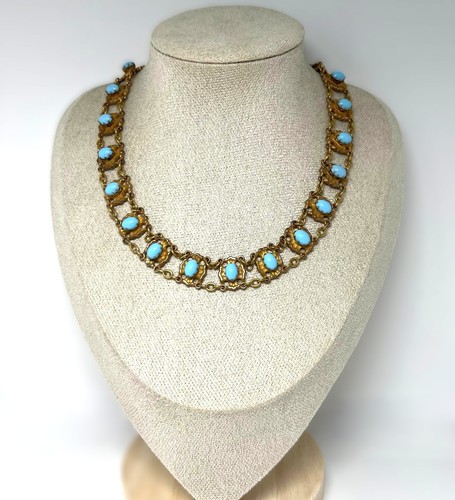 Vintage turquoise choker - vintage,