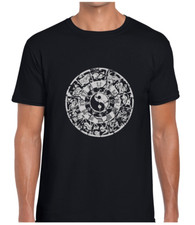 ANCIENT CHINESE ZODIAC MENS T SHIRT TEE YIN YANG SPIRITUAL YOGA DESIGN MANDALA