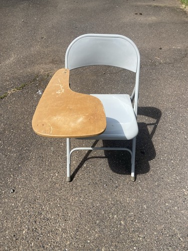Vintage school desk - vintage, attached