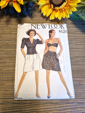 New Look 6120 Sewing Pattern Blouse, Shorts & Bandeau Top Vintage 8 to 12 BEE