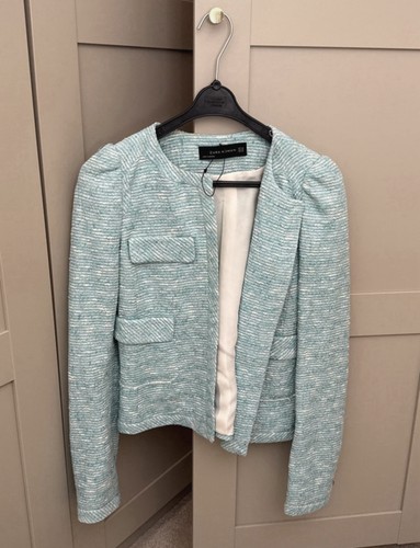 Zara woman blue boucle - zara,