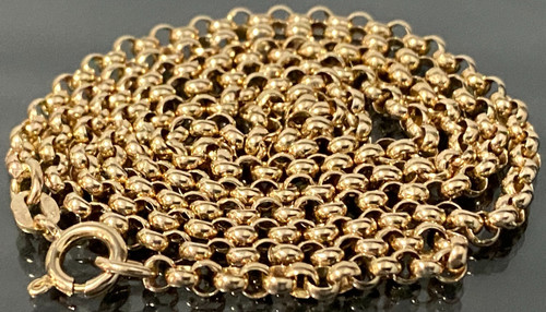 Yellow gold belcher link - 9k,
