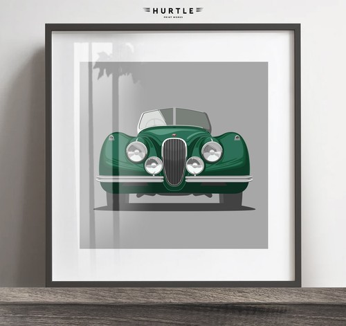 Jaguar xk120 artwork print - xk120,