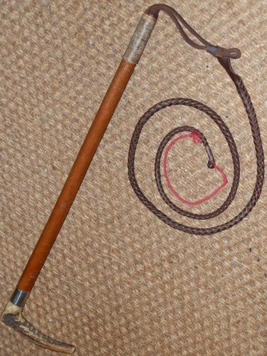 Antique gents hunting whip - gents, &