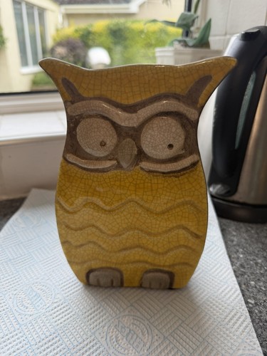 New colourful owl - pottery, vase