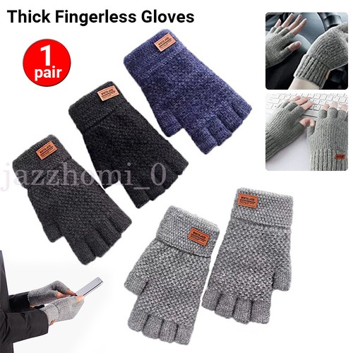 Thick fingerless gloves - thick,