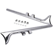 36” Chrome Fishtail Slip on Mufflers Pair Exhaust pipe For Harley Touring 95-16