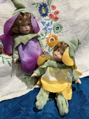 Two miniature porcelain dolls - miniature,
